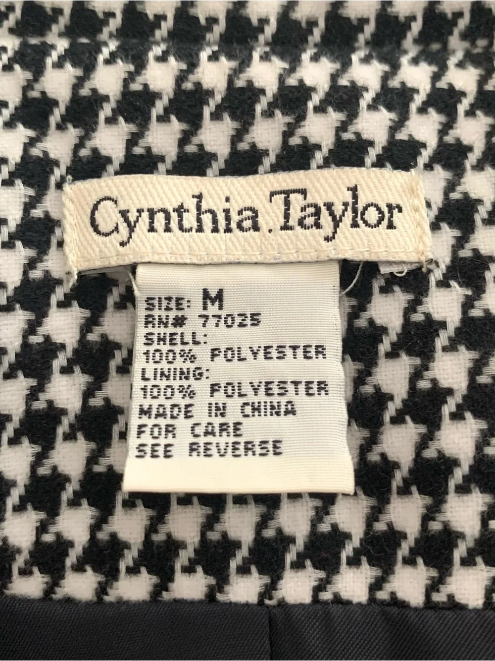 Vintage Women’s Houndstooth Blazer Jacket Lined Sz XL Business Professional 90s